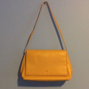Mustard Yellow Leather Satchel